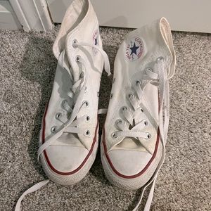 size 6 white high top converse